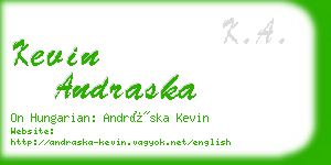 kevin andraska business card